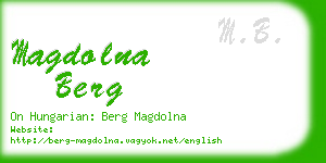magdolna berg business card